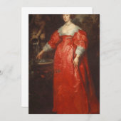 Anthony van Dyck – 未知の女性のポートレート 招待状 (正面/裏面)