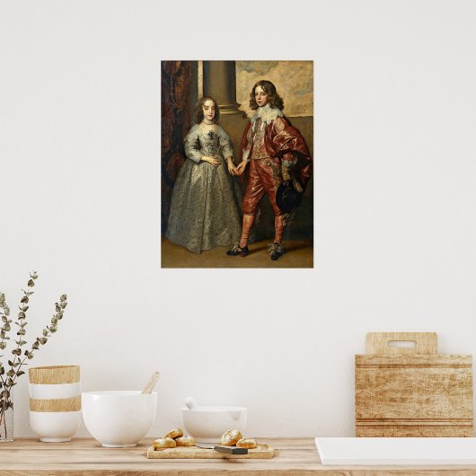 Anthony van Dyck - William with his bride ポスター (キッチン)