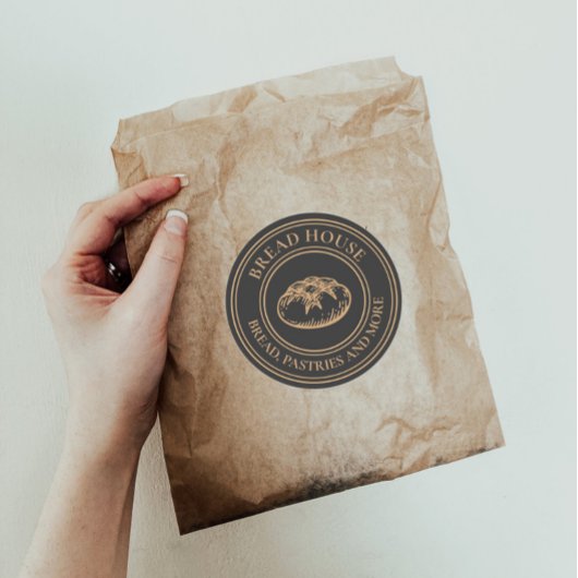 Anthrazit素朴ベーカリーグッズ焼いたブレッドステッカー ラウンドシール