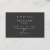 Anthrazit Visitenkarte mit grauer Schrift 名刺 (裏面)