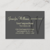 Anthraziteのミニマルなモノグラム 名刺 (裏面)