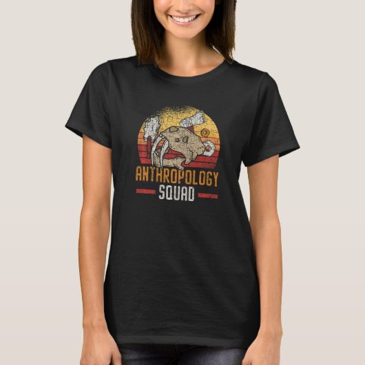 Anthropology Squad Science Anthropologist Fossils Tシャツ (正面)