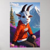 Anthropomorphic Goat | AI Art Poster ポスター (正面)