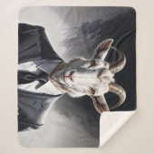 Anthropomorphic goat businessman headshot シェルパブランケット (正面)