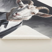 Anthropomorphic goat businessman headshot シェルパブランケット (3/4)