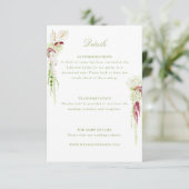  Anthurium Cascading Bouquet Wedding Details エンクロージャーカード (スタンド正面)