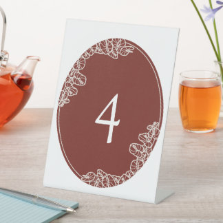 Anthurium Illustrated Wedding Table Sign 台座サイン