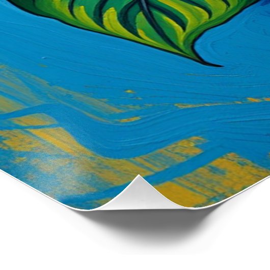 anthurium van gogh style ポスター (コーナー)