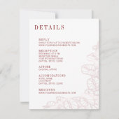Anthurium Wedding Details & Reply Enclosure Card 出欠カード (正面)