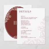 Anthurium Wedding Details & Reply Enclosure Card 出欠カード (正面/裏面)