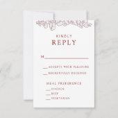 Anthurium Wedding RSVP Card (正面)