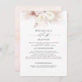 AnthuriumsとPampas Grassの結婚情報 エンクロージャーカード