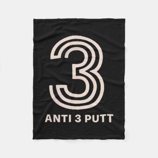 Anti 3 Putt  フリースブランケット (正面)