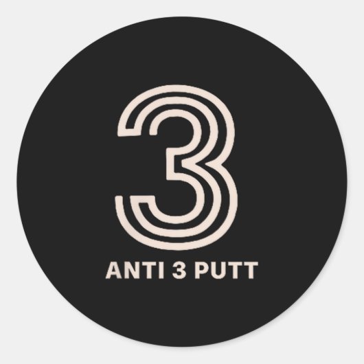 Anti 3 Putt  ラウンドシール (正面)