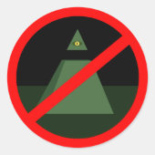 Anti Allseeing Eye Sticker ラウンドシール (正面)