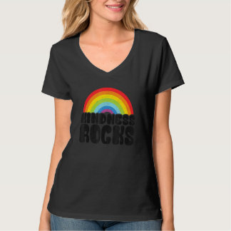 Anti Bullying Hippie Retro Teacher Rainbow Kindnes Tシャツ