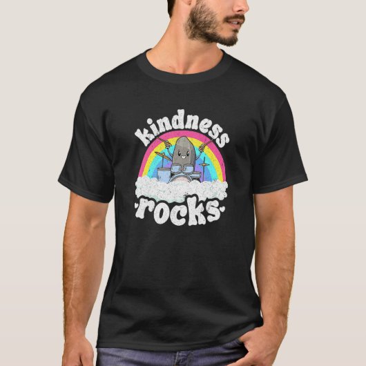 Anti-Bullying Rainbow Hippie Music Teacher Kindnes Tシャツ (正面)