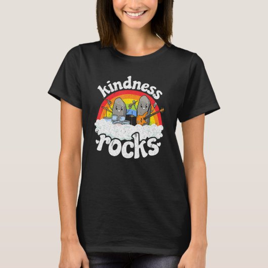 Anti Bullying Rainbow Hippie Music Teacher Kindnes Tシャツ (正面)