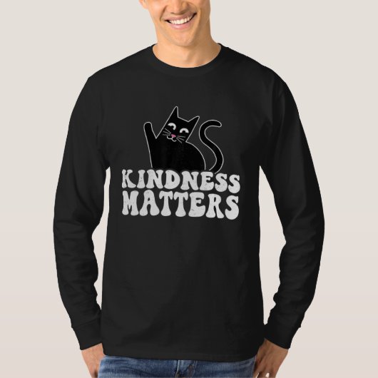 Anti Bullying Rainbow Sped Eacher Cat Kindness Mat Tシャツ (正面)