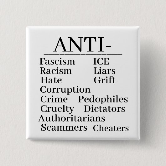 Anti- Button 缶バッジ (正面)