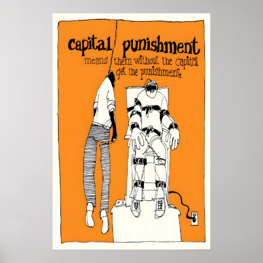 Anti Capital Punishment Poster Political Human ポスター (正面)