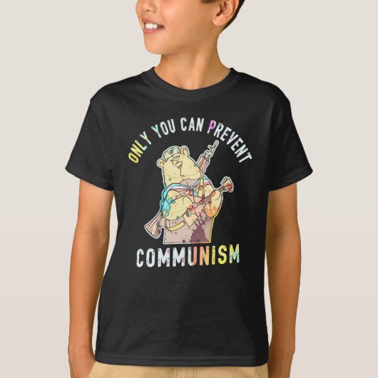Anti Communism Capitalism Antisocialist Tシャツ (正面)