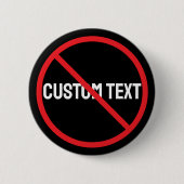 Anti Custom Text Black Round Button Design Style 缶バッジ (正面)