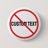 Anti Custom Text White Round Button Design Style 缶バッジ (正面)