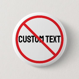 Anti Custom Text White Round Button Design Style 缶バッジ