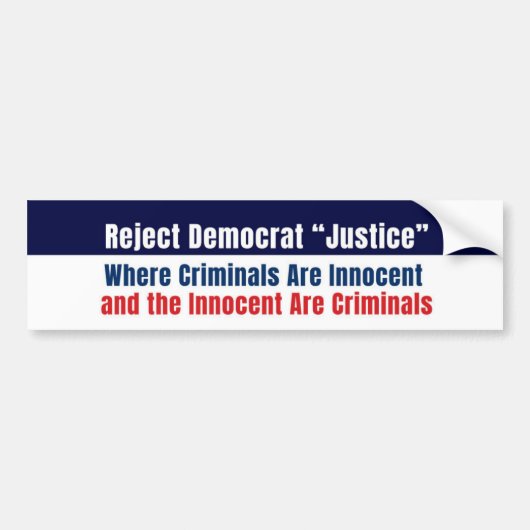 Anti-Democrat Conservative Sticker バンパーステッカー (正面)