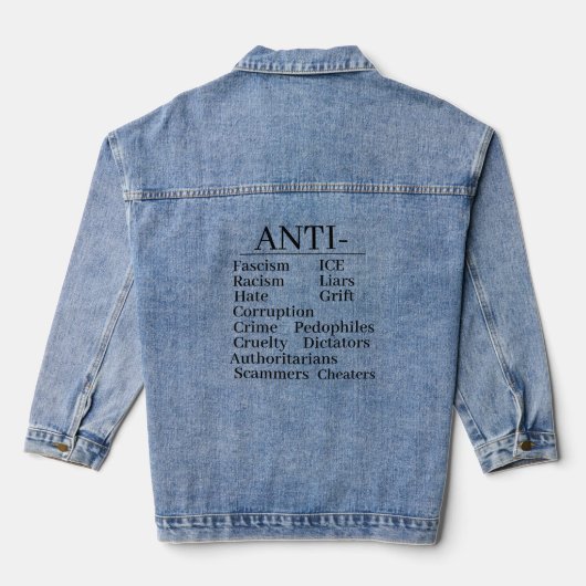 Anti- Denim Jacket デニムジャケット (裏面)