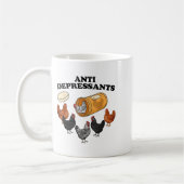 Anti Depressants Chicken  コーヒーマグカップ (左)