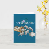 Anti Depressants Manatees  カード (黄色い花)