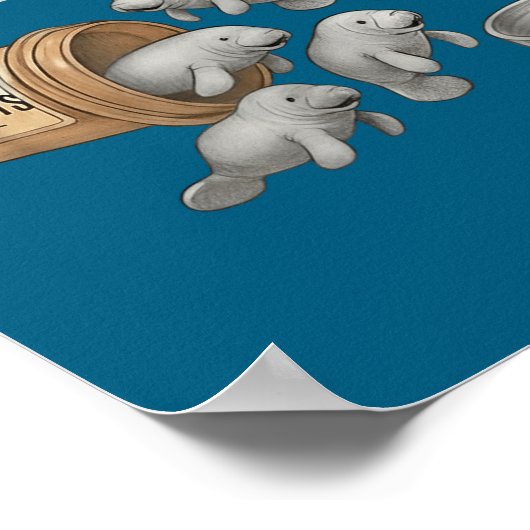 Anti Depressants Manatees  ポスター (角)