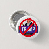 Anti Donald Trump campaign pin badge 缶バッジ (正面&裏面)