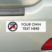 ANTI-ELEPHANT/ANTI-REPUBLICAN バンパーステッカー (車上)