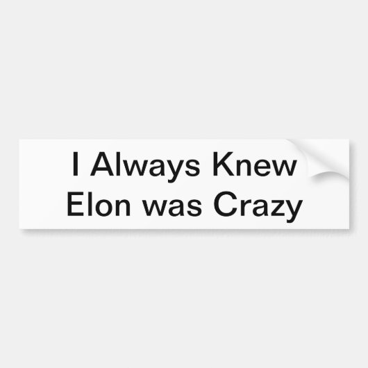 Anti-Elon Bumper Sticker バンパーステッカー (正面)