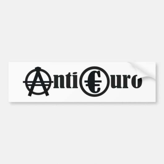 ANTI EURO バンパーステッカー (正面)
