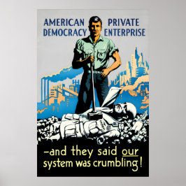 Anti-Fascist WWII Propaganda Poster American ポスター