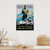 Anti-Fascist WWII Propaganda Poster American ポスター (キッチン)