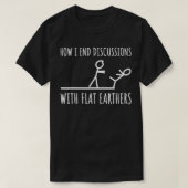 Anti Flat Earth Flat Earthers Stick Figure Funny S Tシャツ (デザイン正面)