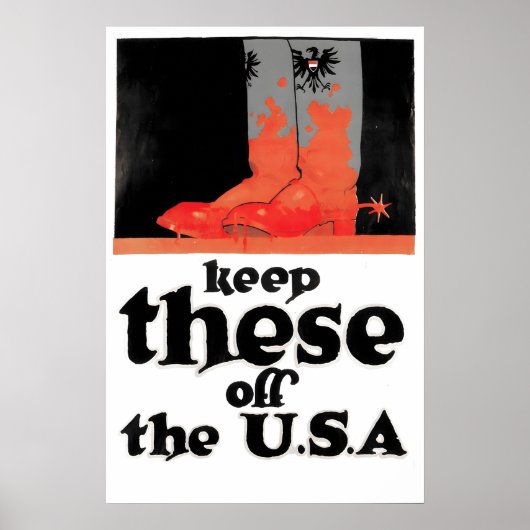 Anti German WWI Recruitment Poster Keep Them Off ポスター (正面)