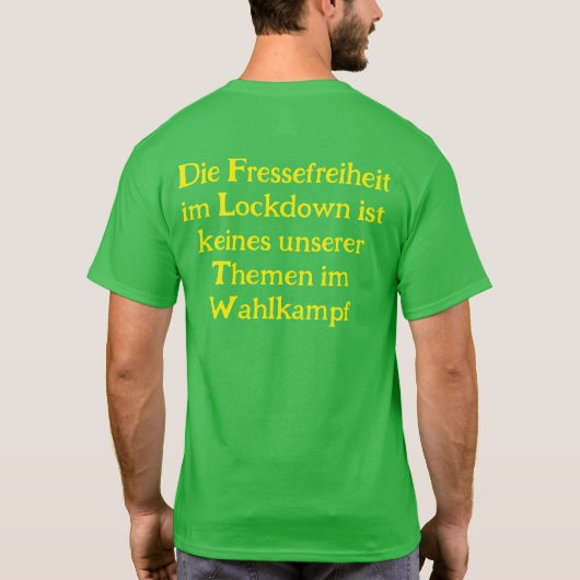 Anti Grüne Spruch Tシャツ (裏面)