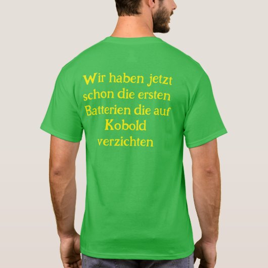 Anti Grüne Spruch Tシャツ (裏面)