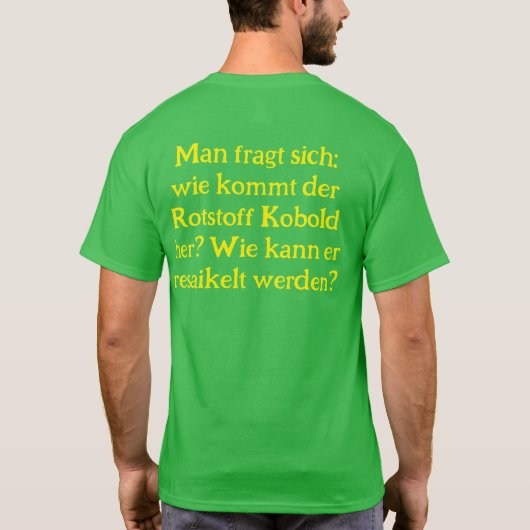 Anti Grüne Spruch Tシャツ (裏面)