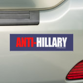 ANTI-HILLARYのはっきりしたな-アンチヒラリー-白.png バンパーステッカー (車上)