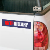 ANTI-HILLARYのはっきりしたな-アンチヒラリー-白.png バンパーステッカー (トラック上)