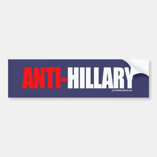ANTI-HILLARYのはっきりしたな-アンチヒラリー-白.png バンパーステッカー (正面)
