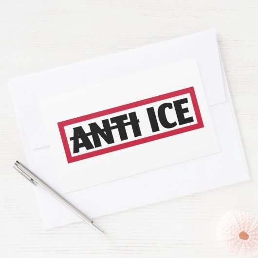 Anti ICE 長方形シール (封筒)
