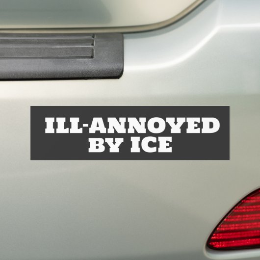 anti-ICE humor バンパーステッカー (車上)